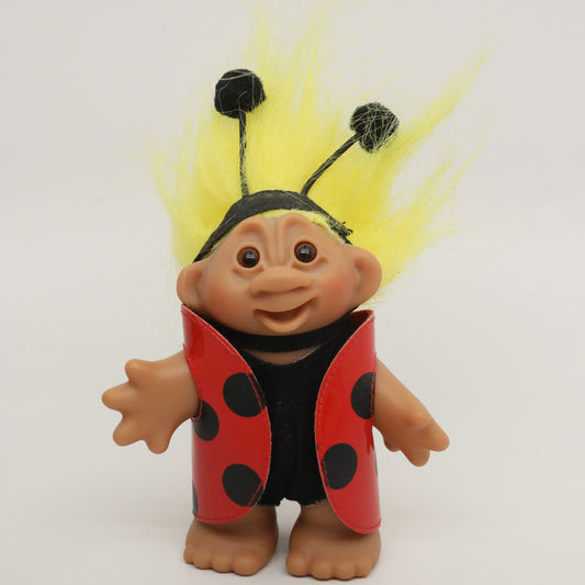 Jakks Pacific 2005 5" DAM Ladybug Troll, Original Good Luck Doll