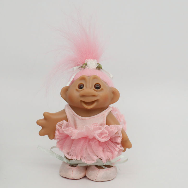 Jakks Pacific 2005 5" DAM Ballerina Troll, Original Good Luck Doll
