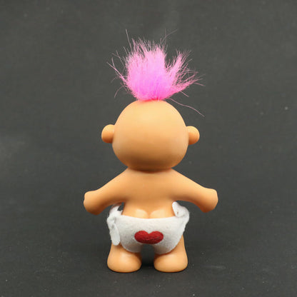 Russ 1990s Baby Love Valentines Standing 3" Troll Doll