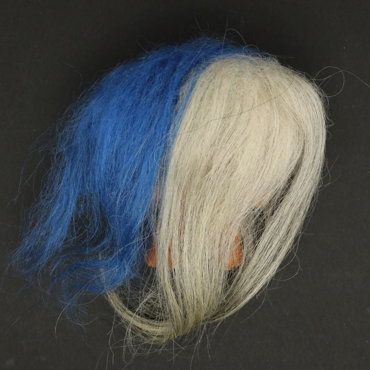 Uneeda 1965 3" Double-Nik Two-Headed Troll Doll - Grey Blue