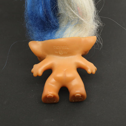 Uneeda 1965 3" Double-Nik Two-Headed Troll Doll - Grey Blue
