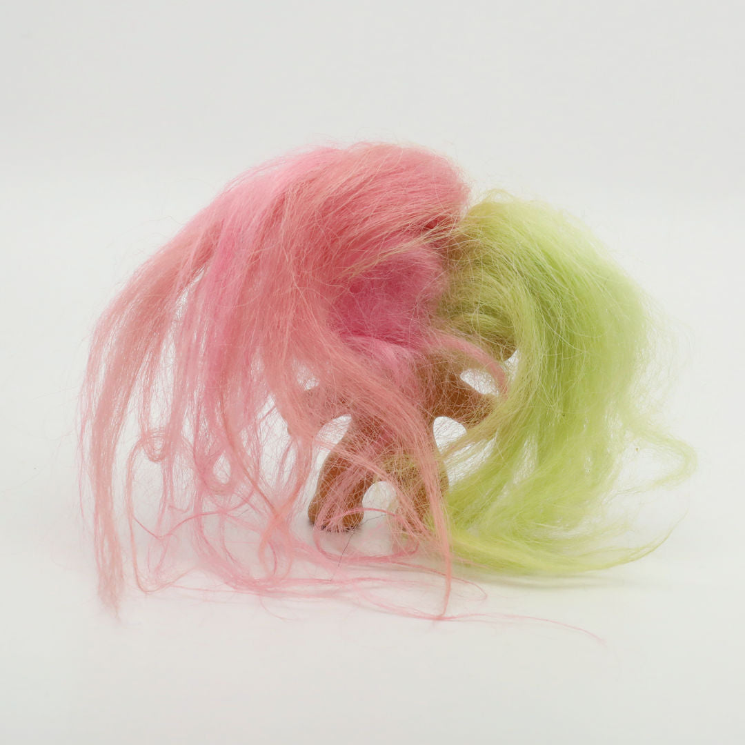 Uneeda 1965 3" Double-Nik Two-Headed Troll Doll - Green Pink