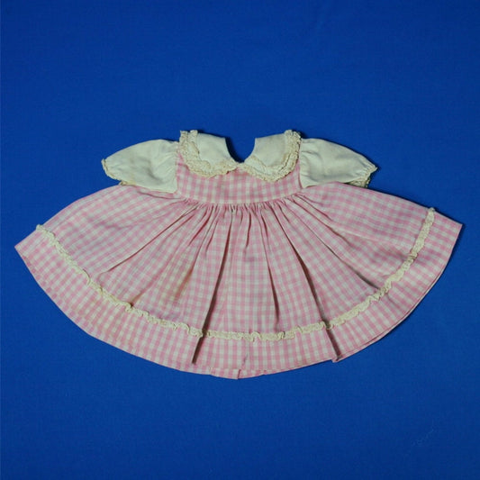 Madame Alexander Baby Doll Dress Pink and White Checked