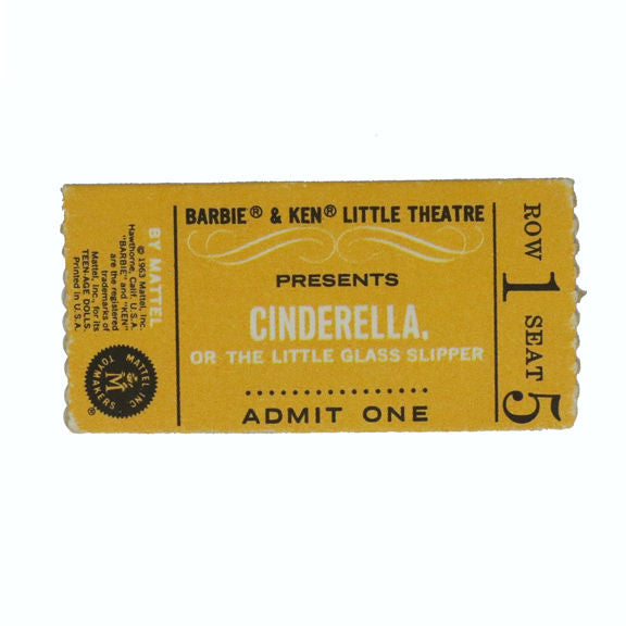 Mattel Barbie Ken Little Theater Ticket