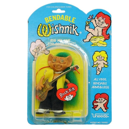 Uneeda Bendable Wishnik Troll 4" Rock-nik  NRFB
