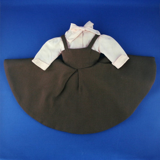 Madame Alexander Elise Fashion Brown Pinafore with Pink Blouse