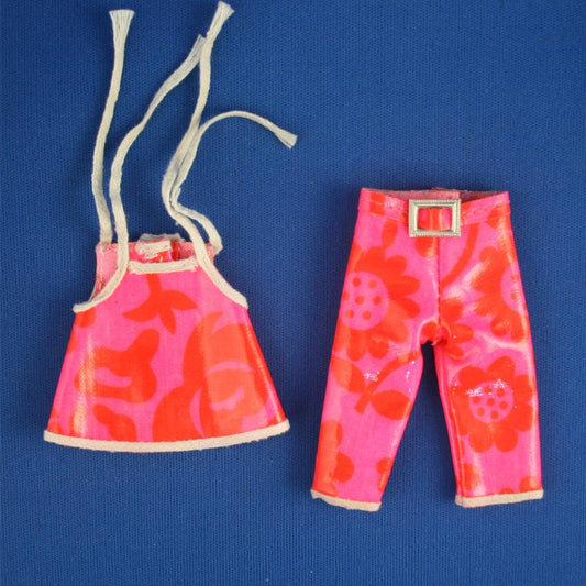 Mattel Tutti Fun Timers Red and Hot Pink Floral-Print Top and Pants