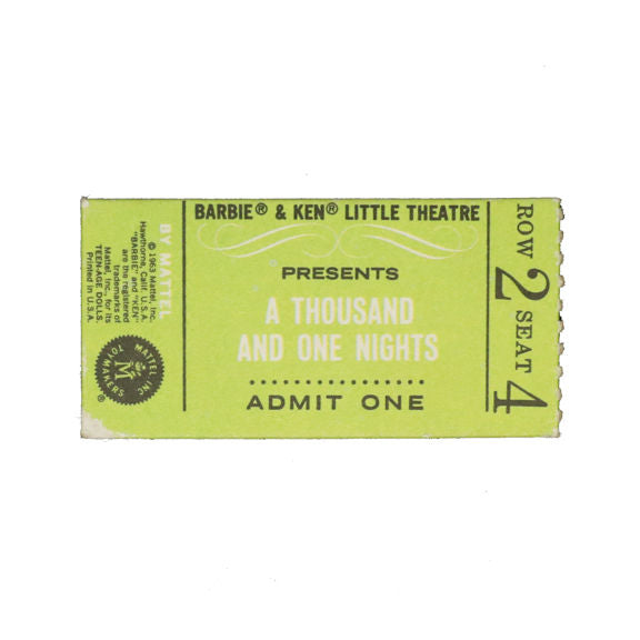 Mattel Barbie Ken Little Theater Ticket