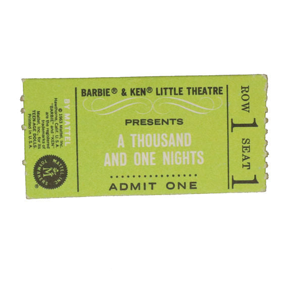 Mattel Barbie Ken Little Theater Ticket