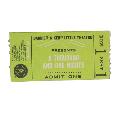 Mattel Barbie Ken Little Theater Ticket