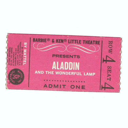 Mattel Barbie Ken Little Theater Ticket