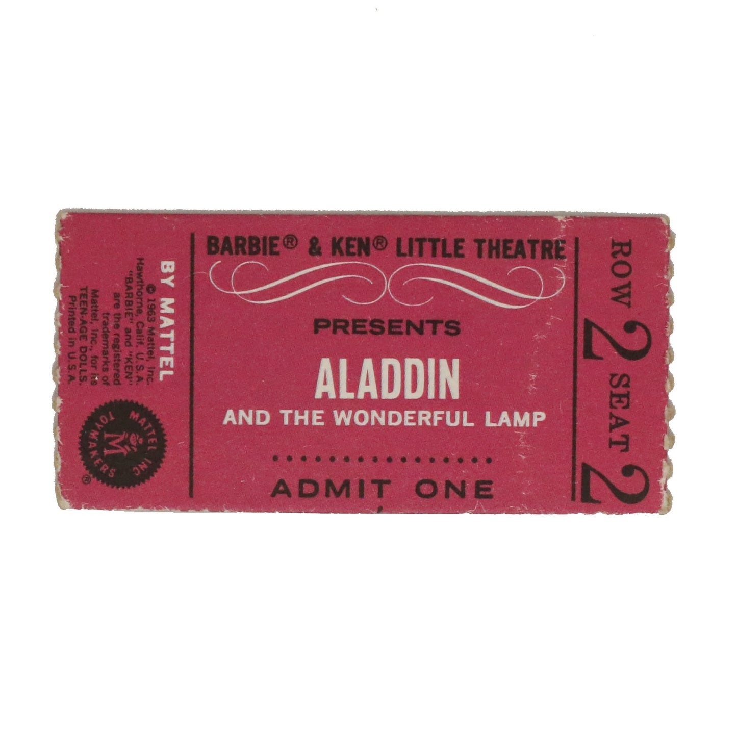 Mattel Barbie Ken Little Theater Ticket