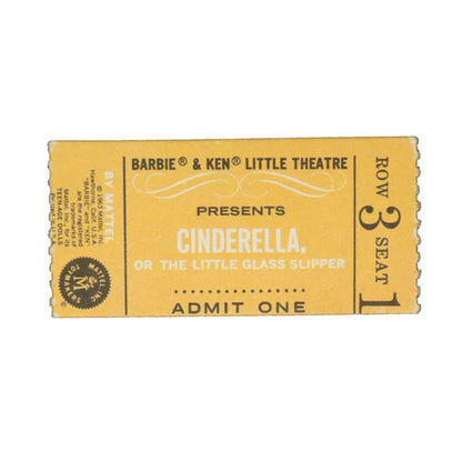 Mattel Barbie Ken Little Theater Ticket
