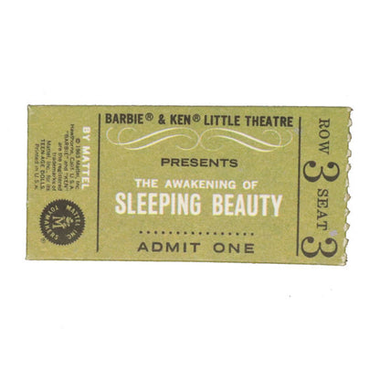 Mattel Barbie Ken Little Theater Ticket