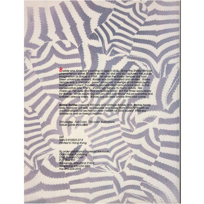 Barbie Rarities The Dolls, The Costumes, Miscellany An Identification and Value Guide by Florence Theriault in consultation with Sarah Sink Eames