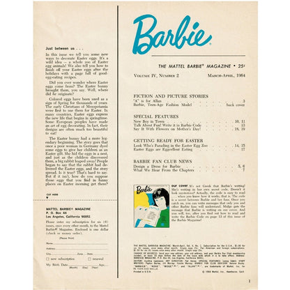 The Mattel Barbie Magazine 1964