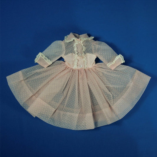 Madame Alexander Elise Pink Swiss-dotted Organdy Shirt-style Dress