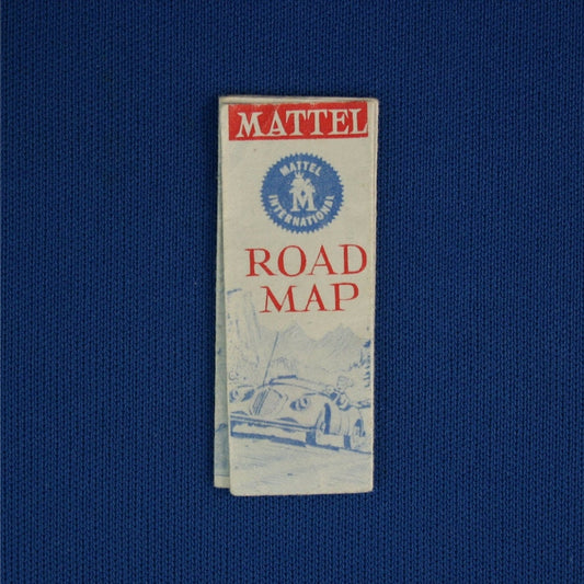 Mattel Vintage 1960s Paper Map for Ken Rally Day, Barbie Open Road