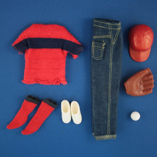 Mattel Skipper's Friend Ricky Little Leaguer Complete Set