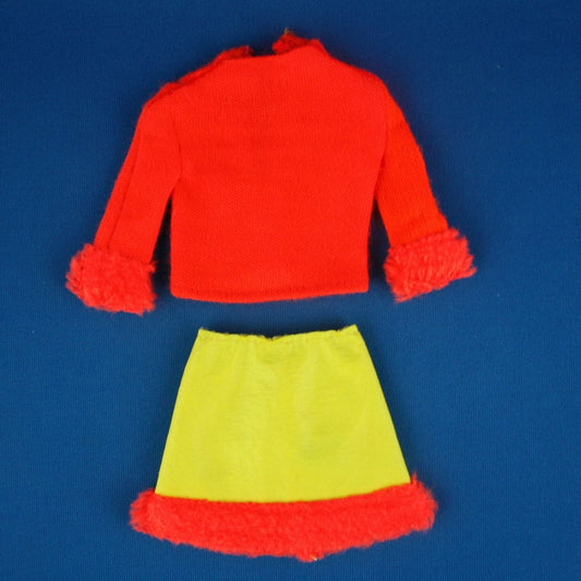 Mattel Barbie MOD Era Hurray For Leather Sweater Blouse and "Leather" Skirt