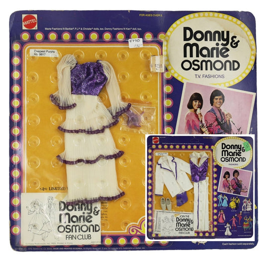 Mattel Donny & Marie Osmond T.V. Fashions 1976 "Deepest Purple" NRFP Paired Set