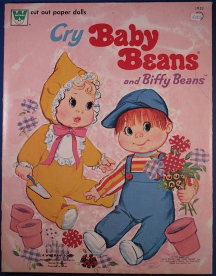 Whitman Cry Baby Beans and Biffy Beans Paper Doll