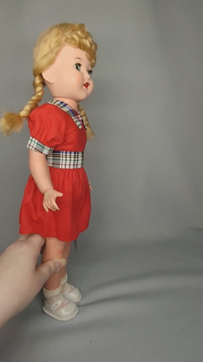 Factory Fresh 1950s Mary-Lu Walker MIB 18" Doll Bodies Inc. Hard to find!
