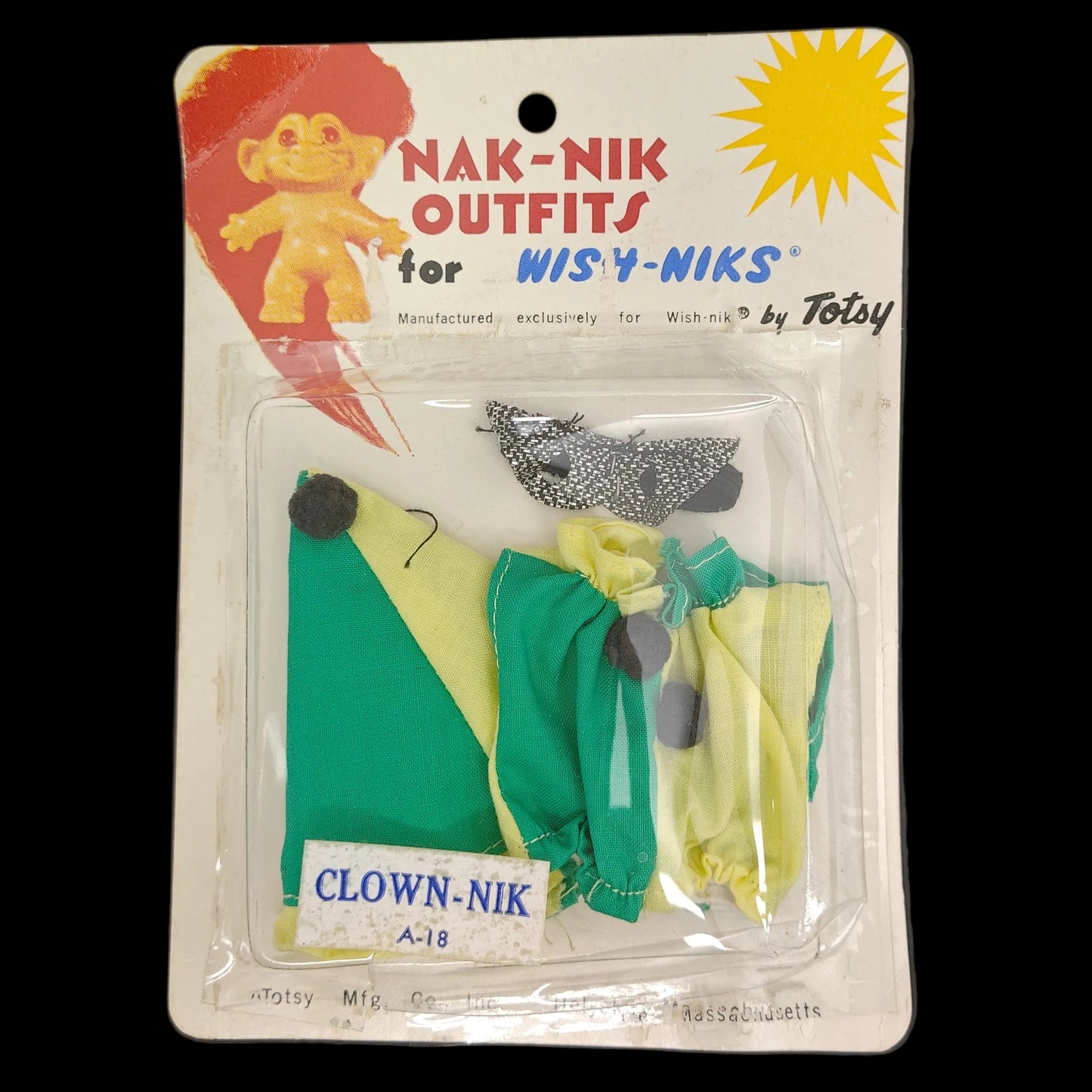 Totsy Nak-Nik for Wish-niks 3" Troll Fashion A18 Clown-nik NRFB
