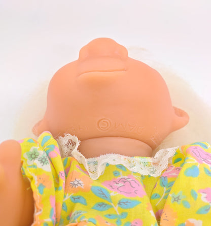 Thomas DAM Norfin Troldepige NR. 6041 1985 9" Girl Troll Doll White Hair in Floral Dress