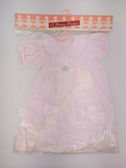 Premiere Company Dress and Bonnet with white lace and 2 flowers? at waist