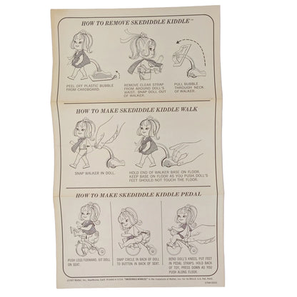 Mattel Liddle-Kiddles 1967 Skediddle Kiddle Instructions