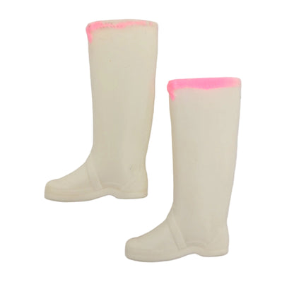 Mattel Barbie Francie MOD Era White Boots with Pink Trim