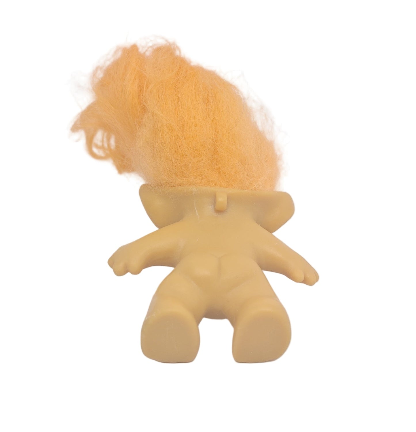 Unmarked Tabbed-back Hollow-body Mohair Glass Eye 3" Troll Doll