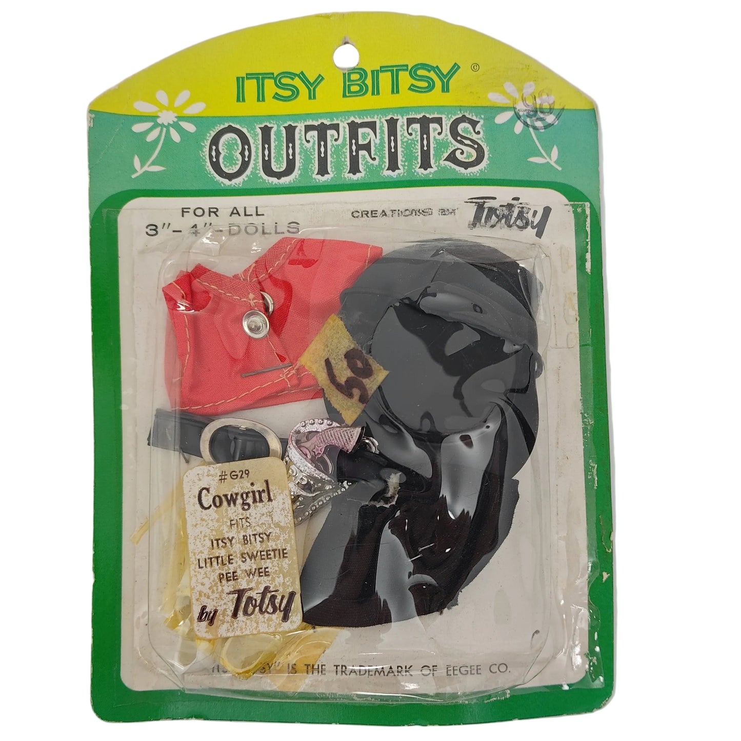 Totsy 3" Fashion for Eegee Itsy Bitsy Doll G29 Cowgirl NRFB
