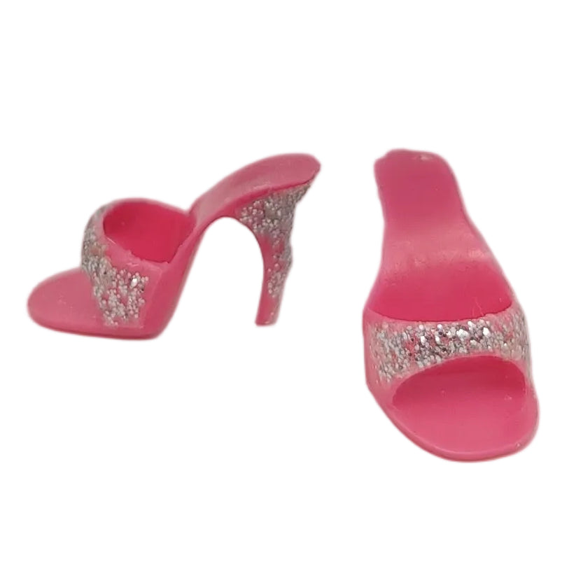 Mattel Barbie 1963 Glitter Open-toe Pumps Heels Shoes
