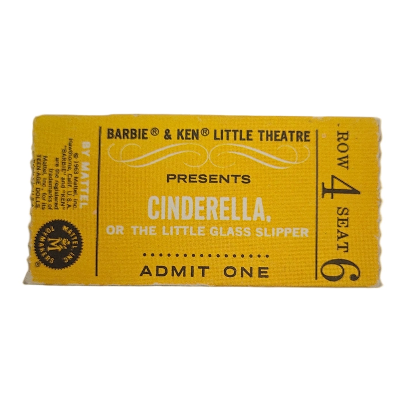 Mattel Barbie Ken Little Theater Ticket