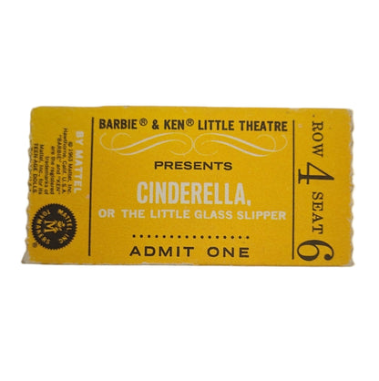 Mattel Barbie Ken Little Theater Ticket