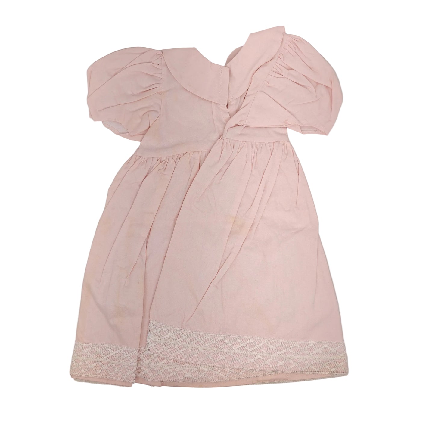 Premiere Company Dress and Bonnet with white lace and 2 flowers? at waist