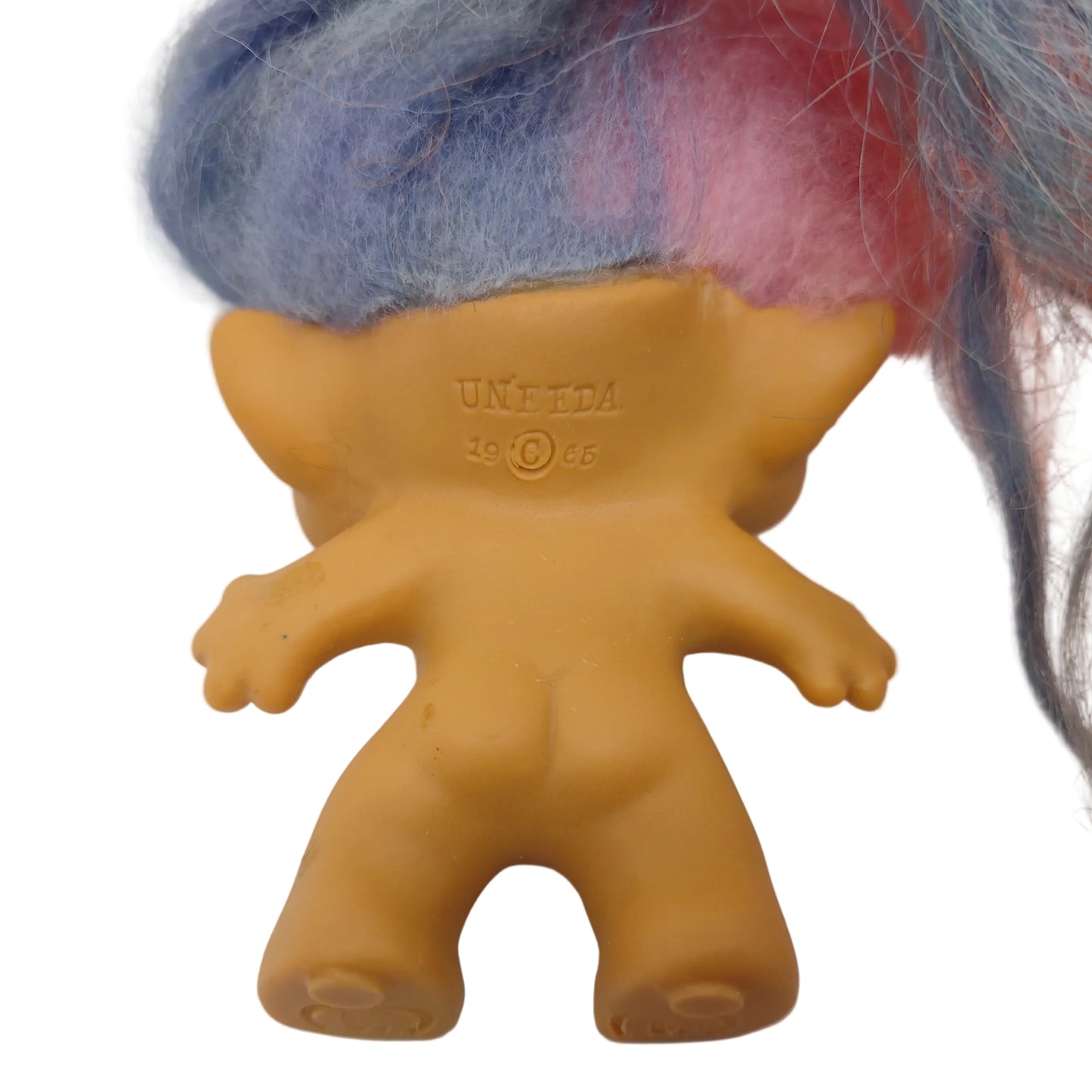 Uneeda 1965 3" Double-Nik Two-Headed Troll Doll - Pink Blue