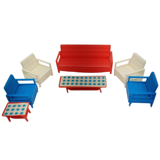 Mattel Liddle-Kiddles 1969 Snap-Happy Living Room Almost Complete Set