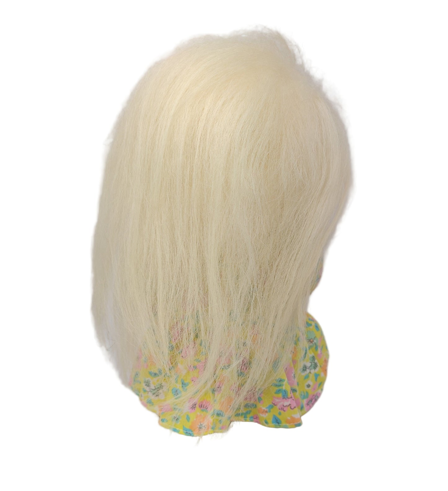 Thomas DAM Norfin Troldepige NR. 6041 1985 9" Girl Troll Doll White Hair in Floral Dress