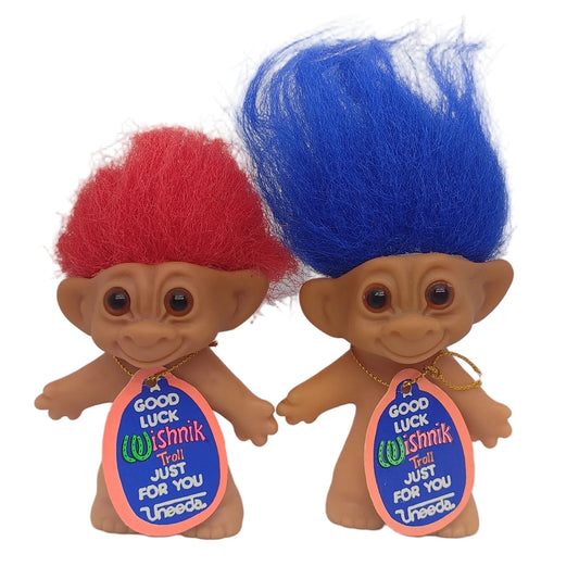 Uneeda 1991 Good Luck Wishnik Troll 3" doll