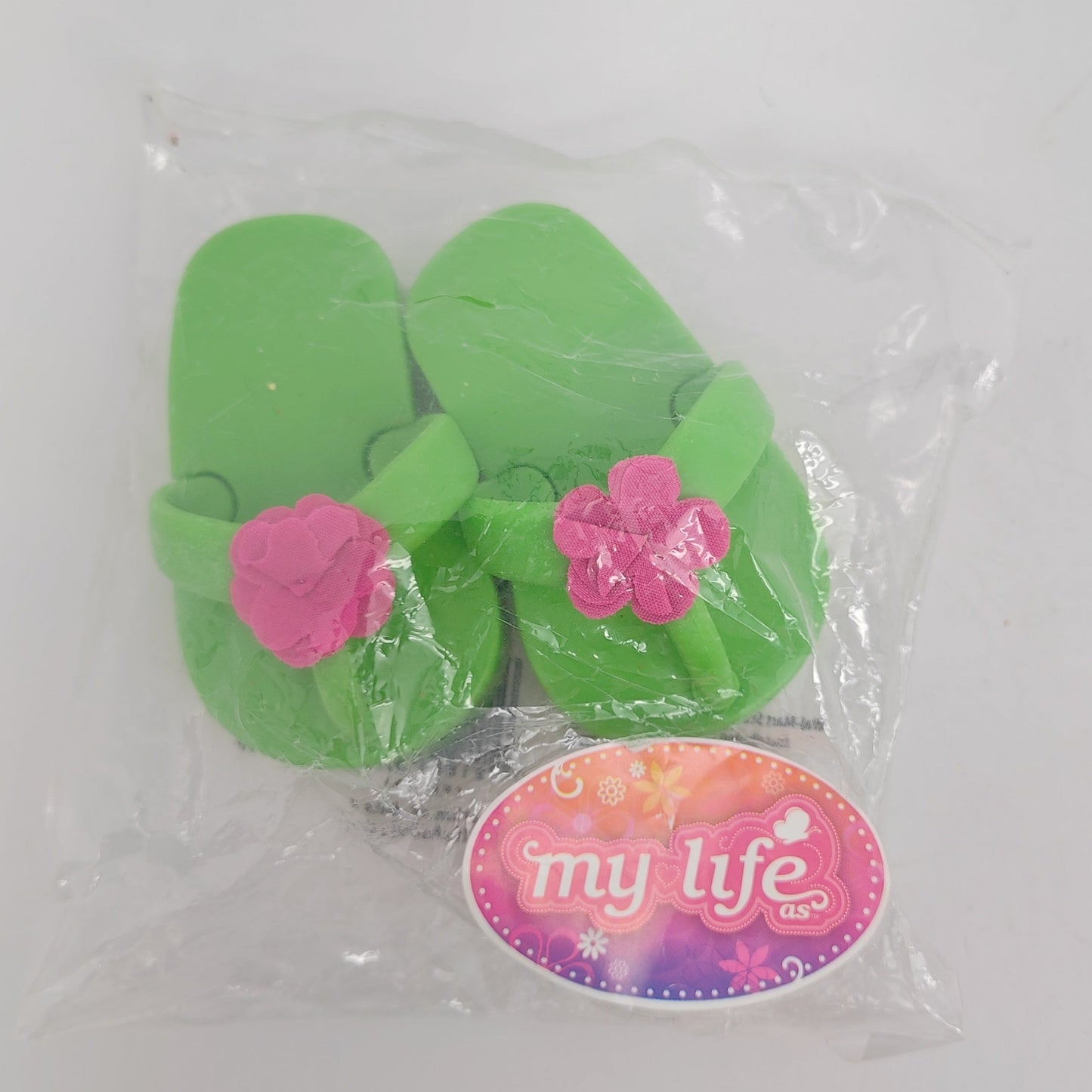 Walmart My Life brand 2016 Shoes Green Platform Flip Flops fits 18" American Girl dolls