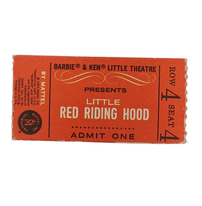 Mattel Barbie Ken Little Theater Ticket