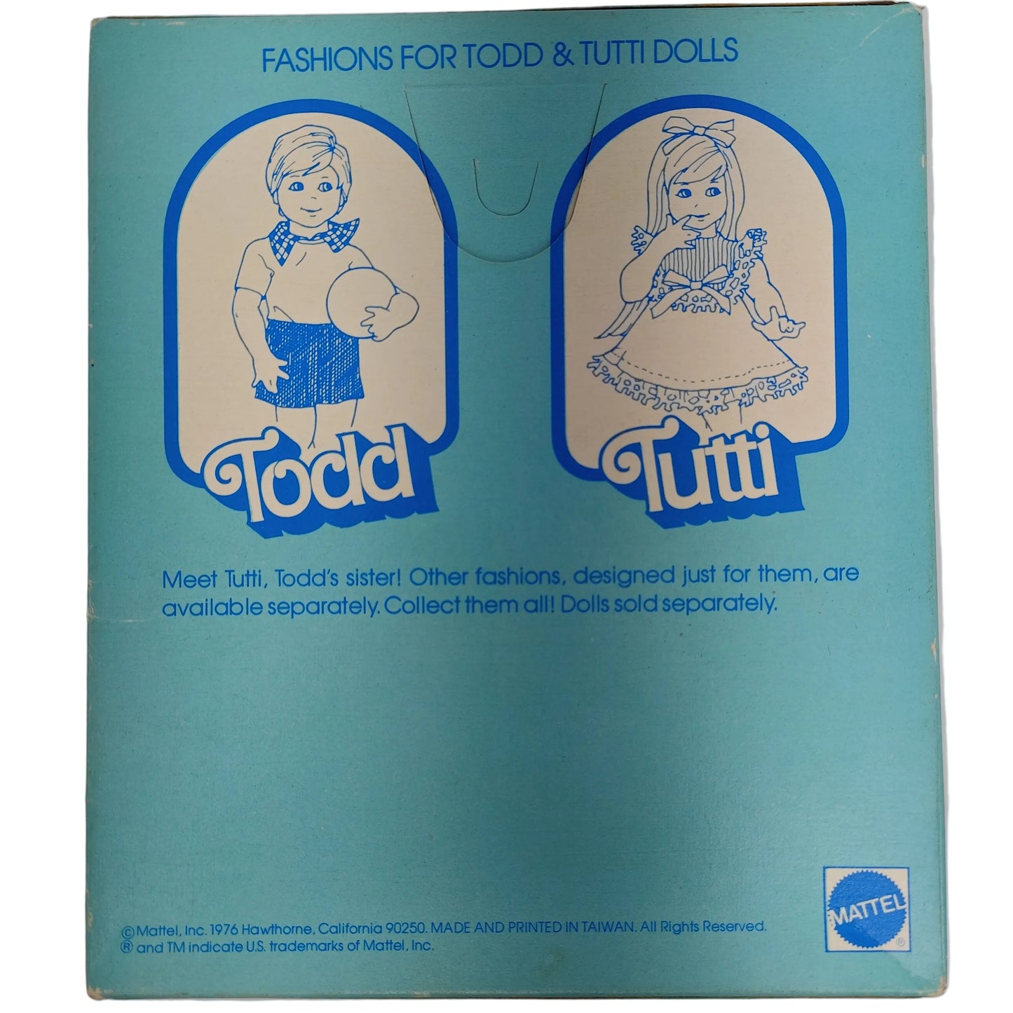 Mattel Tutti's Twin Brother Todd 1977 #9481 Karo-Mode (Square Style) NRFB