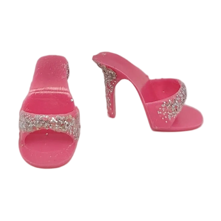 Mattel Barbie 1963 Glitter Open-toe Pumps Heels Shoes