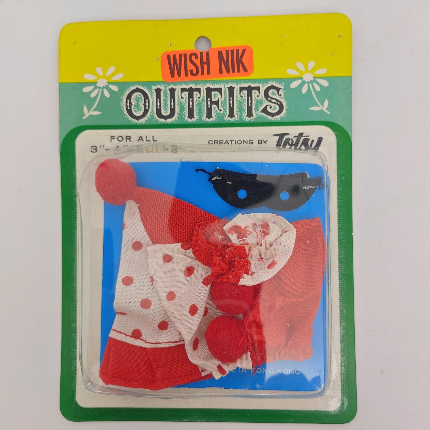 Totsy Wish Nik 3" Troll, Baby Jill, Pee-Wees Fashion Clown-nik