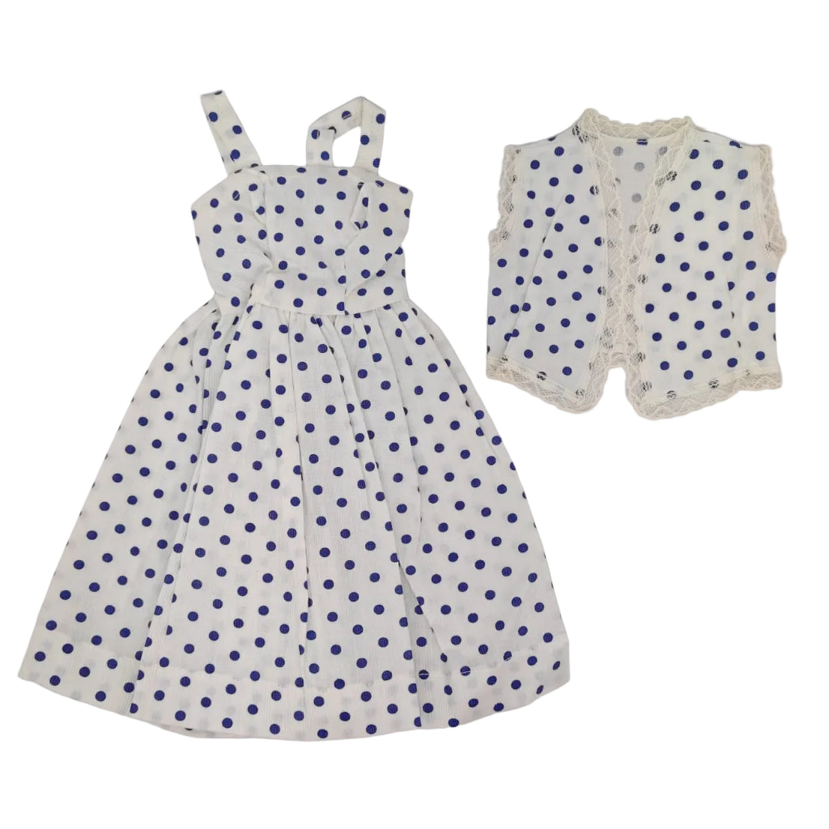 Unmarked Dress and Vest for larger dolls