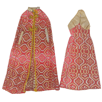 Mattel Barbie 1978 SuperStar Barbie Brocade Shine for TV Time Coat and Dress