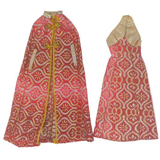 Mattel Barbie 1978 SuperStar Barbie Brocade Shine for TV Time Coat and Dress